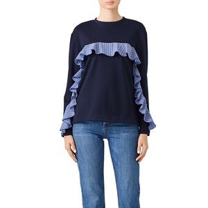 Drew Marsha Top with Striped Ruffle Detail XS